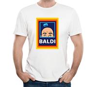 BALDI Funny T-Shirt Bald Person Gift Dad Father Grandad Birthday Present Tee Top Size: S White