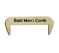 Baldile Man's Wooden Hairless Comb Brush, Men's Hair Combs, Funny Novelty Hair Comb Gifts for Friends and Family Bald Man, Care Tool