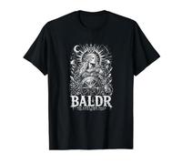 Baldir The Light that Falls Norse Rune King Value Graphic T-Shirt, Men, Black, S