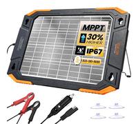BALDR 13W 12V Solar Powered Battery Charger & Maintainer, Built-in Smart MPPT Charge Controller, Waterproof, (VR1213)