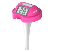BALDR Pool Thermometer Floating Easy Read, Solar Powered Digital Pool Thermometer with Dual LCD Screen (Rose)