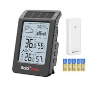 BaldrTherm Wireless Weather Station, PV Extended Range, Dual-Zone Indoor & Outdoor/Childroom Temp Humidity Monitor, Auto Smart Backlight,Temp/Humidity/Barometric Trend Visualization, Black