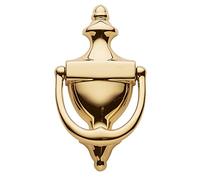 Baldwin Estate 0102.003 Colonial Knocker in Polished Brass, 6.5"x3.5"