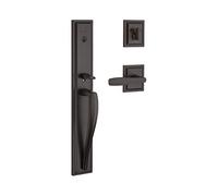 Baldwin Prestige Torrey Pines Low Profile Single Cylinder Full Escutcheon with Torrey Lever Featuring SmartKey in Venetian Bronze