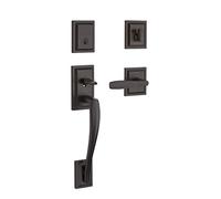 Baldwin Prestige Torrey Pines Low Profile Single Cylinder Handleset with Torrey Lever Featuring SmartKey in Venetian Bronze