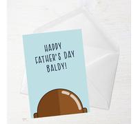Baldy Happy Father's Day Greetings Card - Large Card