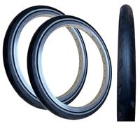 Baldys 16 x 1-3/8 Puncture Protected Black/Reflective Wall TYRES Suitable For Brompton Bikes (PACK OF2)