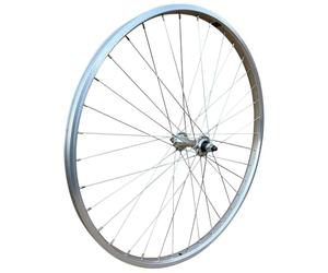 Baldys 700c Silver Front Hybrid/Trekking Bike Wheel Sealed Bearing Nutted Hub