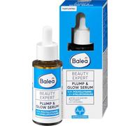 Balea Beauty Expert Plump & Glow Serum, 0.3% Polyglutamine + 2% Hyaluronic Acid, 1.5% Caffeine, Fragrance-Free, 30 ml