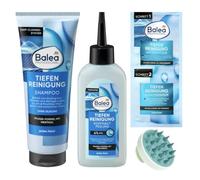 Balea Deep Cleansing Pack of 3 - Shampoo Deep Cleansing (250 ml) + Scalp Care Exfoliating Deep Cleansing (150 ml) + Deep Cleansing, Tip Care & Root Cleaner (2 x 8 ml) + Scalp Massage Brush