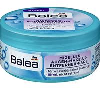 Balea Eye Make-Up Remover Pads with Aloe Vera Oil Free, Pack of 50