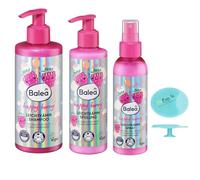 Balea Happy Berry Light Comb Shampoo 250 ml + Light Comb Conditioner Happy Berry 200 ml + Light Comb Spray Happy Berry 150 ml + Bonus: 1 x Silicone Sponge