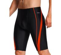 BALEAF Mens Swiming jammers Competitive Compression Swimwear Durable Athletic Swim Shorts Trunks Red XL