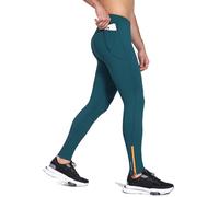 baleaf Men's Thermal Running Leggings Waterproof Lightweight Fleece Lined Trousers Cycling Walking with Zip Legs Pockets Blue 3XL