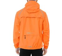 baleaf Waterproof Jacket Mens Cycling Jackets Reflective Running Outdoor Rain Coats Lightweight for Men Walking Hiking Packable Orange 3XL