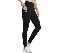 baleaf Women's Fleece Lined Leggings Thermal Water Resistant Legging High Waisted Winter Running Hiking Sports Trousers with Pockets Black XL