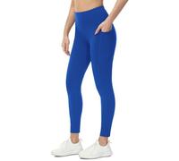 baleaf Women's Fleece Lined Leggings Water Resistant High Waisted Thermal Winter Running Hiking Sports Trousers with Pockets 25'' Blue XXL