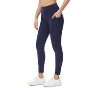 baleaf Women's Fleece Lined Water Resistant Leggings High Waisted Thermal Running Tights Winter Yoga Sports Trousers Pockets 25'' Navy XXL