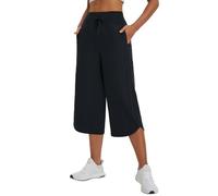 baleaf Women's Long Summer Shorts High Waisted Capri Trousers Workout Yoga Soft Quick Dry Black XS