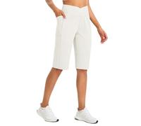 baleaf Womens Shorts Ladies Bermuda Running Long Short 14" Knee Length High Waisted Gym Shorts with Pockets Yoga