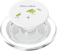 Balearic Islands Map Mallorca Ibiza Menorca PopSockets PopGrip for MagSafe