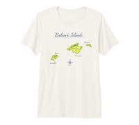 Balearic Islands Map Mallorca Ibiza Menorca Premium T-Shirt
