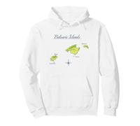 Balearic Islands Map Mallorca Ibiza Menorca Pullover Hoodie