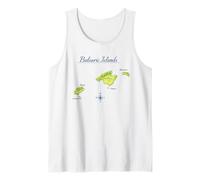 Balearic Islands Map Mallorca Ibiza Menorca Tank Top
