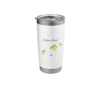 Balearic Islands Map Mallorca Ibiza Menorca Travel Stainless Steel Insulated Tumbler