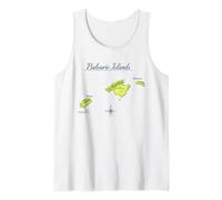 Balearic Islands Map Mallorca Ibiza Menorca Travel Tank Top