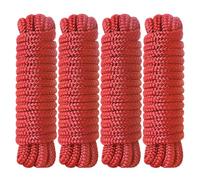 BALEEPA Boat Dock Lines 3/8''x 15'/25'Dock Line 4 Piece-Red