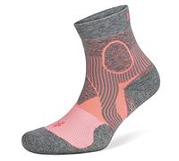 Balega Athletic Support Compression Fit Performance No Show Running Socks for Men and Women (1 Pair), Sherbet Pink/Midgrey, Small