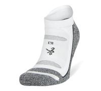 Balega Blister Resist No Show Socks For Men and Women (1 Pair), White/Grey, Medium