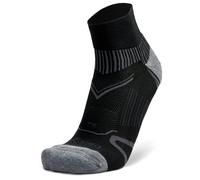 Balega Enduro Arch Support Performance Quarter Athletic Running Socks for Men and Women (1 Pair) - Cushioned, Breathable, Moisture-Wicking, Seamless Toe, Ergonomic Fit - Black, Large (UK Size 9-11)
