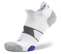 Balega Ultraglide Cushioned Performance No Show Athletic Running Socks for Men and Women (1 Pair) - Ergonomic Fit, Moisture-Wicking, Breathable, Seamless Toe, White/Grey, Large (UK Size 9-11)