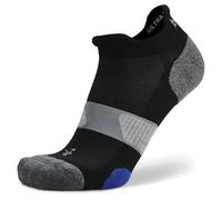 Balega Ultraglide Cushioned Performance No Show Athletic Running Socks for Men and Women (1 Pair) - Ergonomic Fit, Moisture-Wicking, Breathable, Seamless Toe, Black/Grey, Medium (UK Size 7-9)