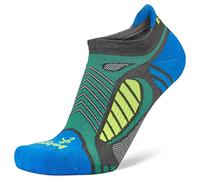 Balega Ultralight Lightweight Performance No Show Athletic Running Socks (1 Pair), Light Grey/Turquoise, X-Large, XL
