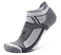 Balega Women's Hidden Contour Upcycled Impact Resistance/Cushioning Performance No Show Athletic Running Socks (1 Pair) Men, White/Grey, XL