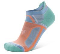 Balega Women's Hidden Contour Upcycled Impact Resistance/Cushioning Performance No Show Athletic Running Socks (1 Pair) Men, Aqua/Peach, M