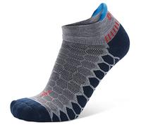 Balega Women's Silver Compression Fit No Show Running Socks for Men (1 Pair), Midgrey/Ink, X-Large Performance Athletic, XL