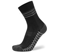 Balega Silver Antimicrobial Mini-Crew Compression-Fit Running Socks for Men and Women, 1 Pair, Breathable, Cushioned, Moisture-Wicking, Ergonomic Fit, Black, Large (UK Size 9-11)