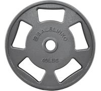 Balelinko Cast Iron 2-Inch Olympic Grip Plate Weight Plate for Strength Training, Weightlifting and Crossfit in Single, 45LB, Gray