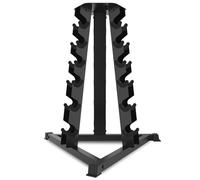 Balelinko Dumbbell Rack Stand Only, 6 Tier Triangular Frame Dumbbell Rack, Dumbbell Holder with 18 Dumbbell Storage Placements, 900 lbs Weight Capacity Weight Storage Stand for Home Gym，Black