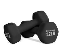Balelinko Home Gym Equipment Workouts Strength Training Weight Loss Pilates Weights Yoga Sets Weights for Women, Men, Seniors and Youth, 12LB Black, Pair