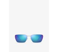 Balenciaga Balenciaga Bb0374Sk Rectangle-Frame Metal Sunglasses Silver