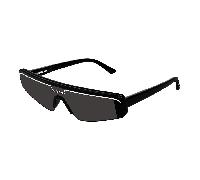 Balenciaga Unisex BB0003S 001 Sunglasses Acetate Black Grey Mask Normal