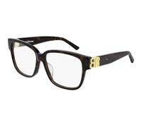Balenciaga BB0104O 002 Woman Optical frames Acetate Havana Transparent Squared