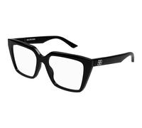 Balenciaga BB0130O 001 Woman Optical frames Acetate Black Transparent Squared