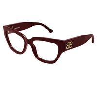 Balenciaga BB0326O Asian Fit Women's Glasses, Burgundy, Size 53
