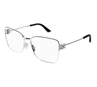 Balenciaga BB0339O 002 Woman Optical frames Acetate Silver Transparent Squared